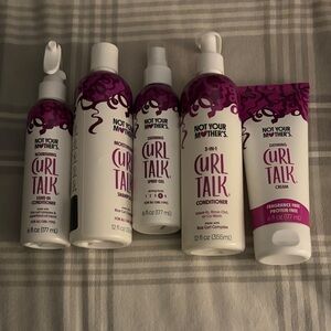 Curl Talk Hair Care Set - Purple and White
